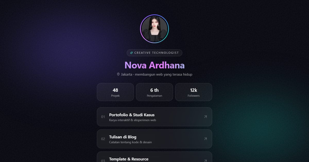 Tampilan Nova Ardhana